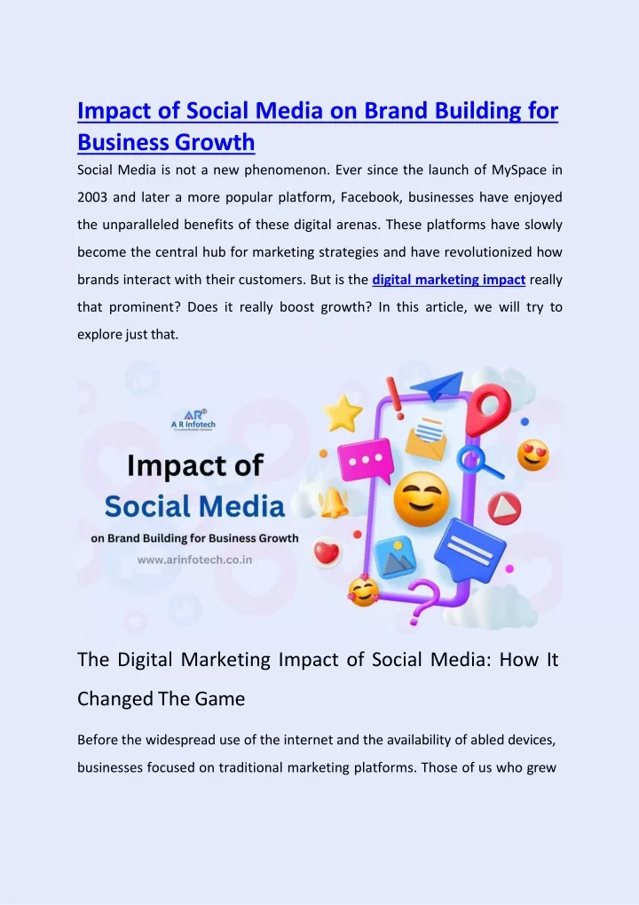 impact of social media on brand building for business growth