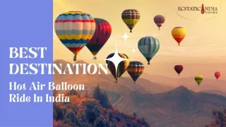 Best Destination Hot Air Balloon Ride In India
