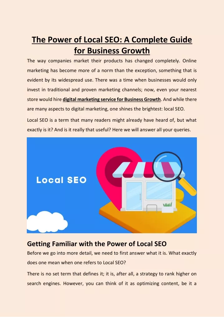 the power of local seo a complete guide