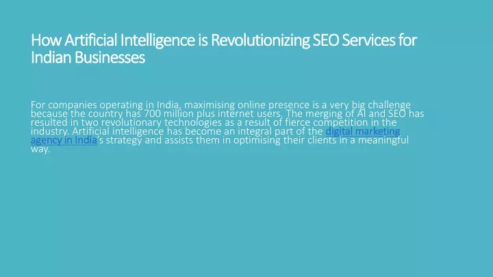 how artificial intelligence is revolutionizing seo services for indian businesses