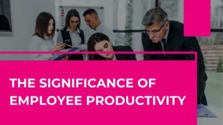 The Significance of Employee Productivity