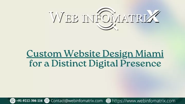 custom website design miami for a distinct
