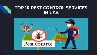 Top 10 Pest Control Services In USA