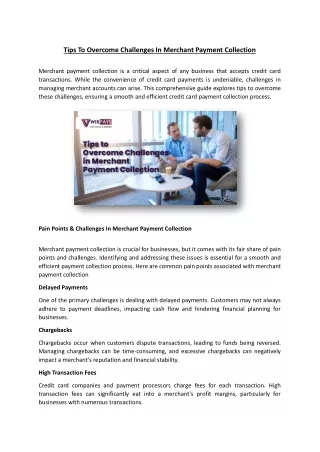 tips to overcome challenges in merchant payment