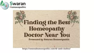 Finding the Best Homeopathy Doctor Near You Swaran Homeopathic