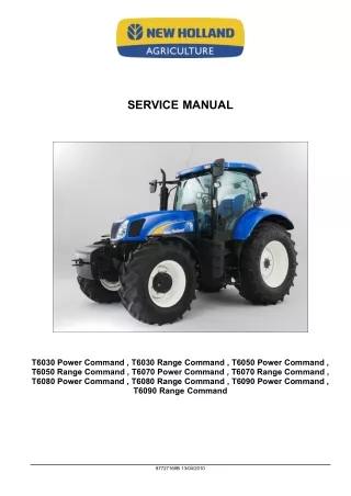New Holland T6090 Power Command Tractor Service Repair Manual