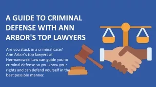 A Guide to Criminal Defense with Ann Arbor's Top Lawyers