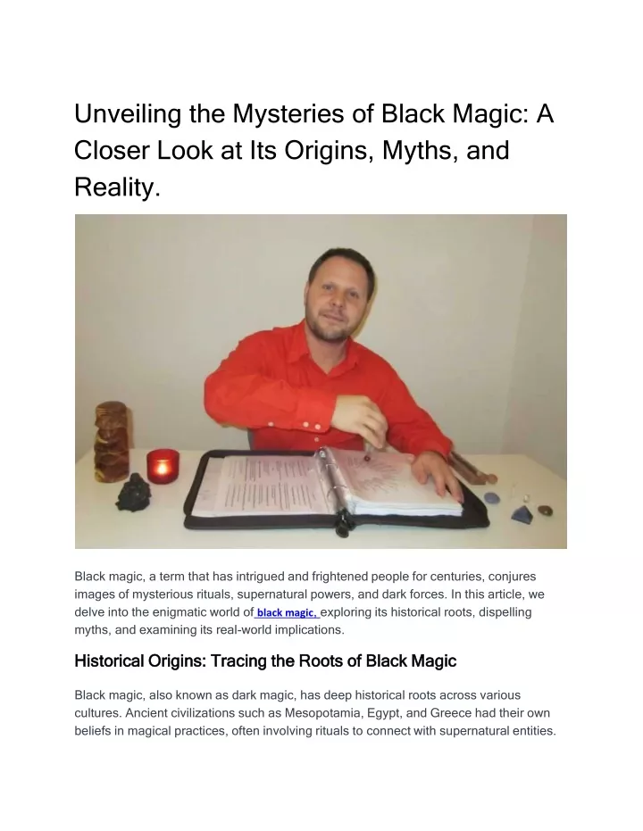 unveiling the mysteries of black magic a closer