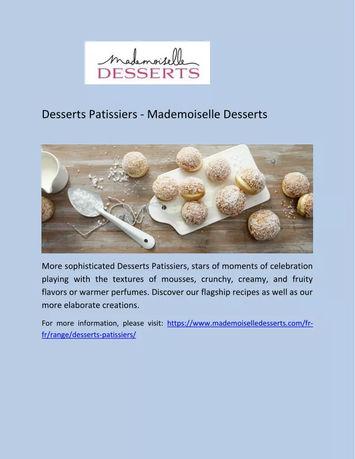 desserts patissiers mademoiselle desserts
