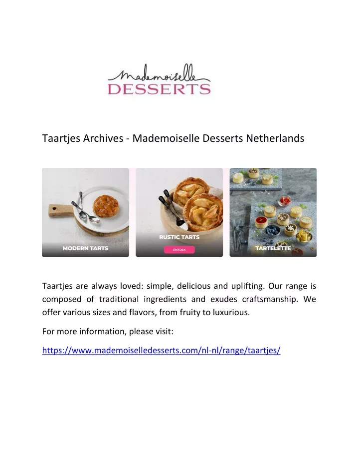 taartjes archives mademoiselle desserts