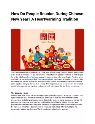 How Do People Reunion During Chinese New Year