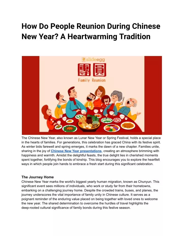 how do people reunion during chinese new year