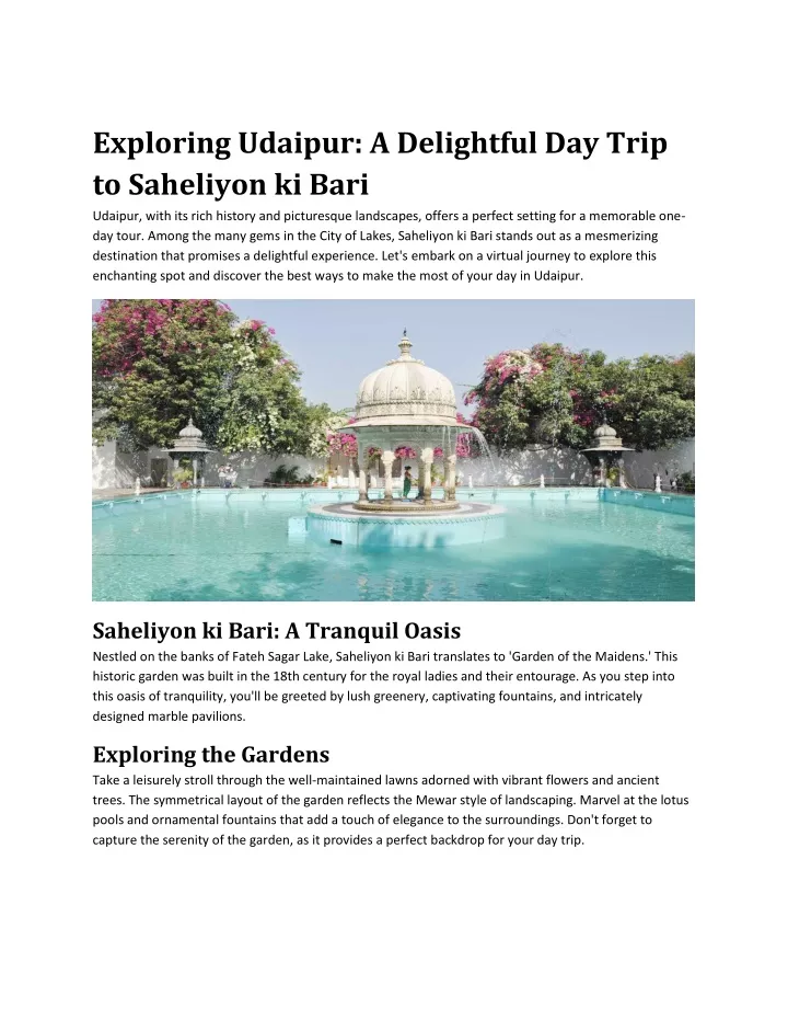 exploring udaipur a delightful day trip