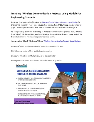 trending wireless communication projects using