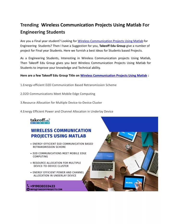 trending wireless communication projects using