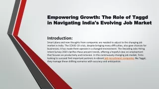 Empowering Growth The Role of Taggd in Navigating India's Evolving Job Market