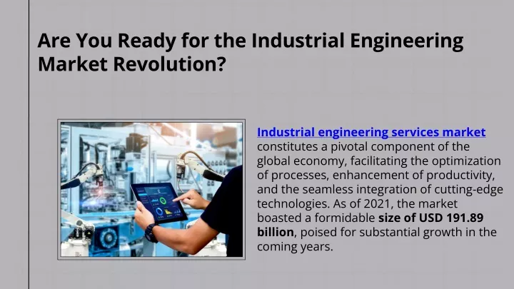 are you ready for the industrial engineering