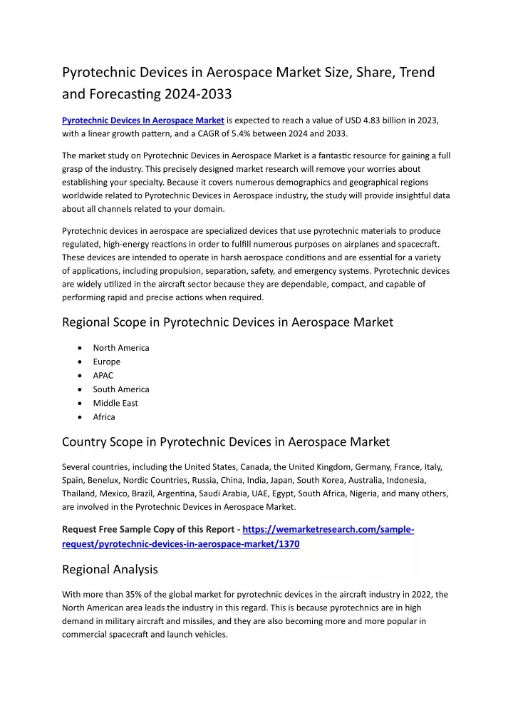 pyrotechnic devices in aerospace market size