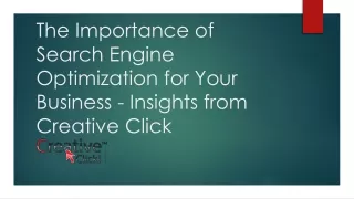 The Importance of Search Engine Optimization for Your Business - Insights from C