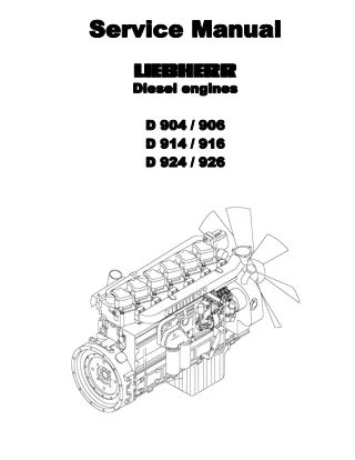 LIEBHERR D904 Diesel Engine Service Repair Manual