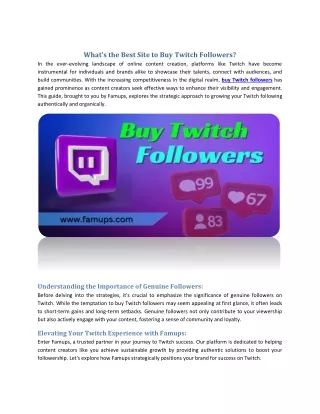 What is the Best Site To Buy Twitch Followers