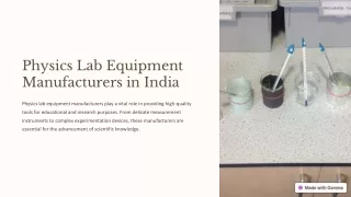 Physics Lab Equipment Manufacturers in India