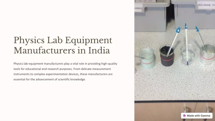 physics lab equipment manufacturers in india