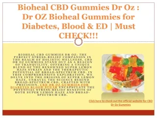 CBD Dr Oz Gummies