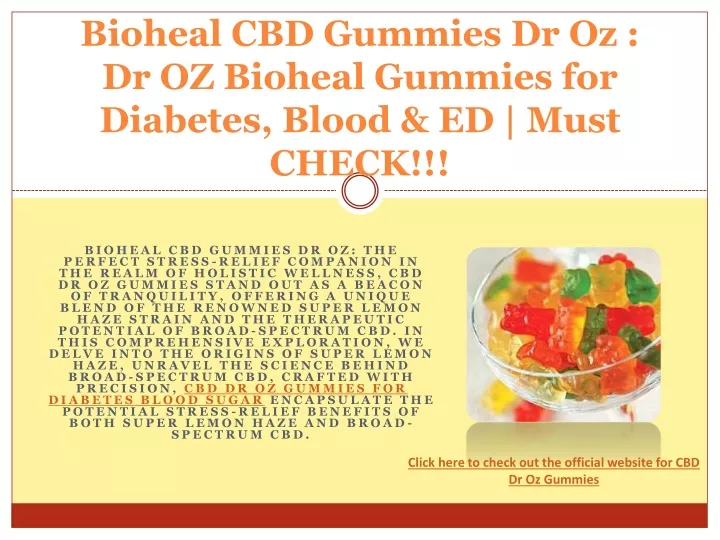 bioheal cbd gummies dr oz dr oz bioheal gummies