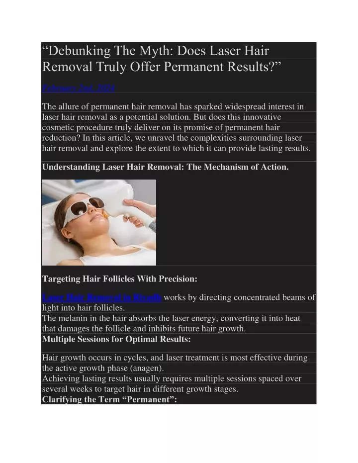 debunking the myth does laser hair removal truly