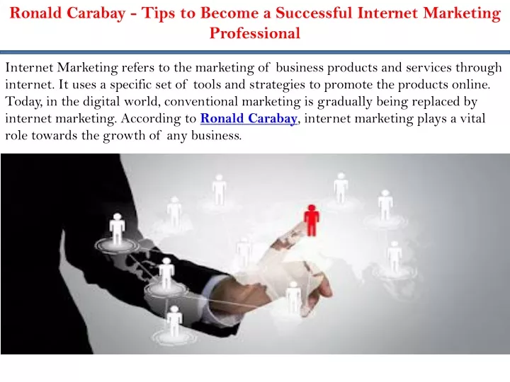 ronald carabay tips to become a successful