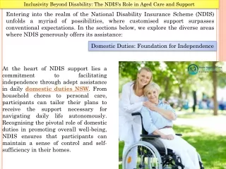 Inclusivity Beyond Disability: The NDIS's Role in Aged Care and Support