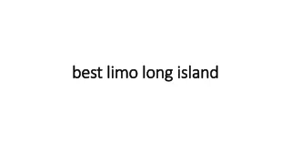 best limo long island