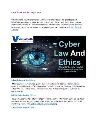 Cyber Laws and Security In India-Visualpath