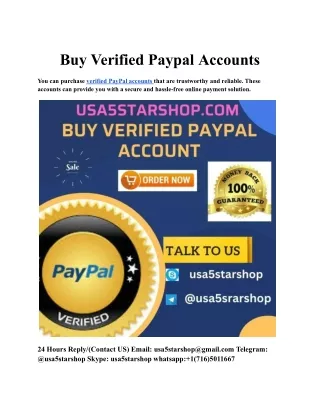 Buy Verified Paypal Accounts