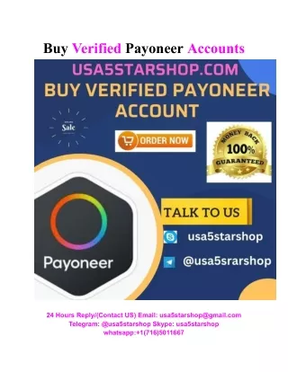 Buy Verified Payoneer Accounts