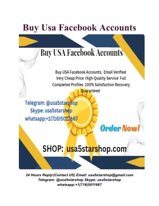 Buy Usa Facebook Accounts