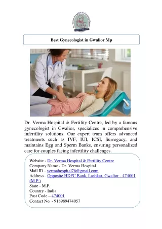 Obstetrician & Gynaecologist in Morar - Doctors in Gwalior