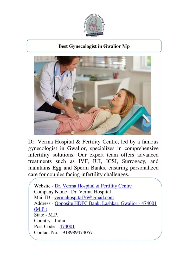 best gynecologist in gwalior mp