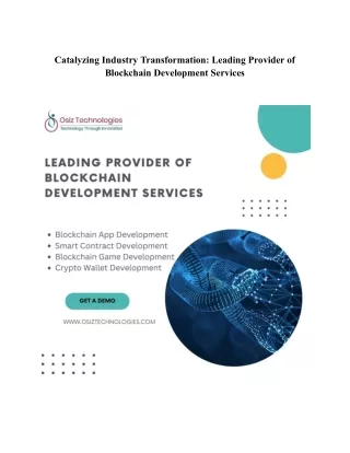 Catalyzing Industry Transformation_ Leading Provider of Blockchain Development Services