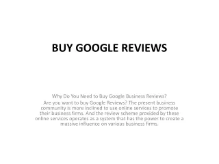 BUY GOOGLE REVIEWS