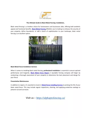 the ultimate guide to black metal fencing