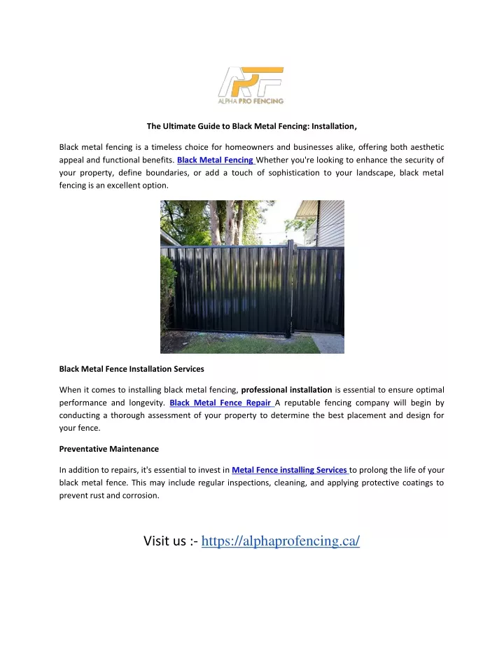 the ultimate guide to black metal fencing