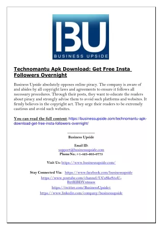 Technomantu Apk Download Get Free Insta Followers Overnight