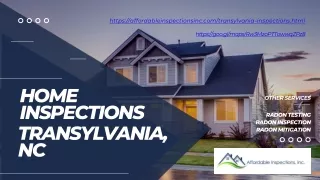 Home Inspections Transylvania, NC