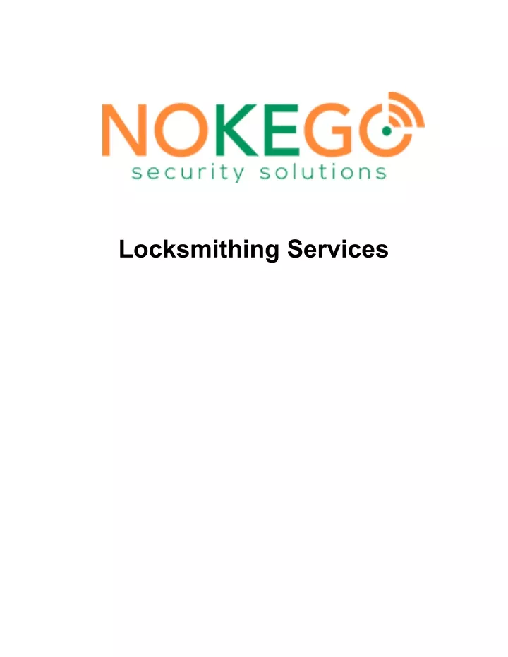 locksmithing services