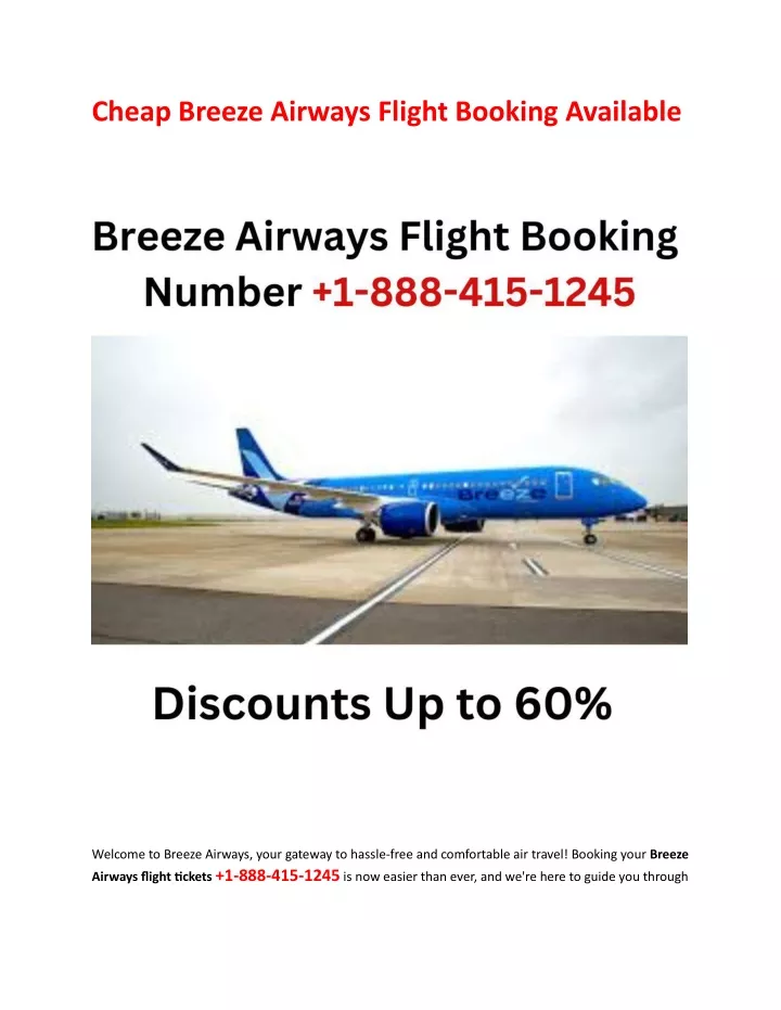 cheap breeze airways flight booking available