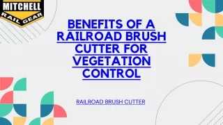Benefits of a Railroad Brush Cutter for Vegetation Control