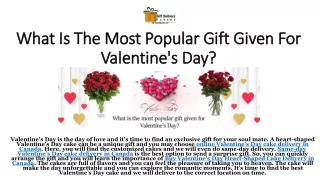 What Is The Most Popular Gift Given For Valentine's Day