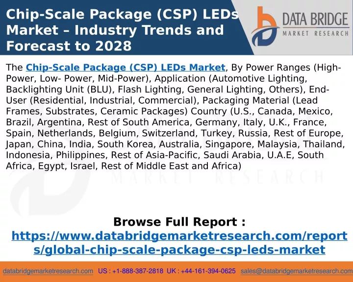 chip scale package csp leds market industry